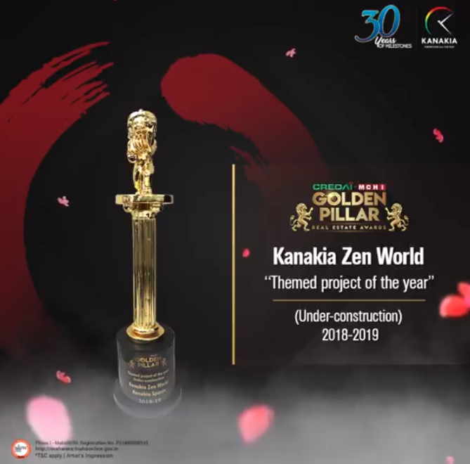 Kanakia Zen World awarded Themed project of the year (Under-construction) 2018-2019 Update
